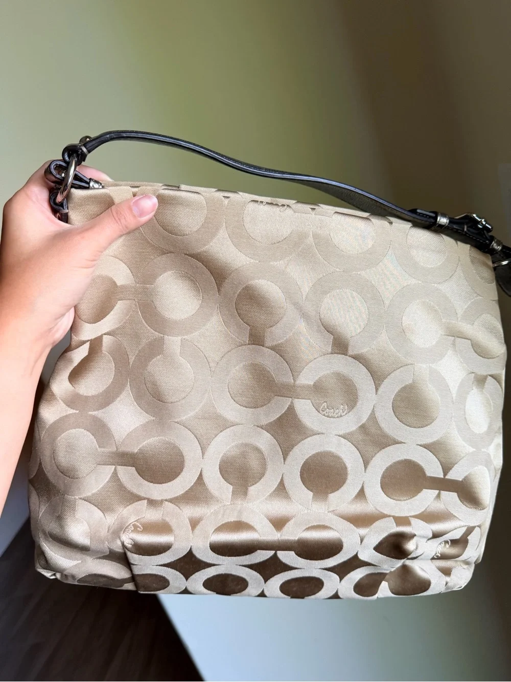Coach Madison Op Art Sateen Isabelle shoulder/crossbody Bag vintage